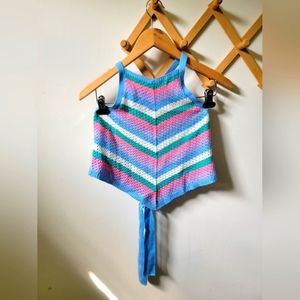 Almost famous crocheted halter top xl